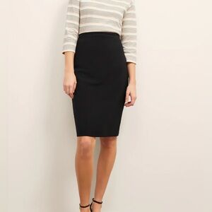 MM La Fleur Black Cobble Hill Pencil Skirt